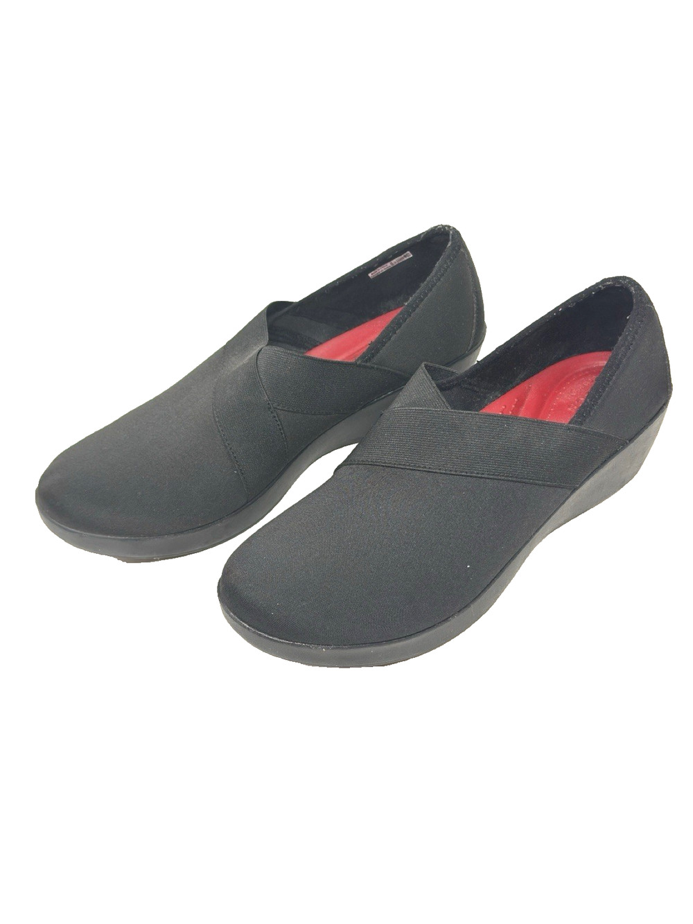 Crocs Shoes Sz 11 Black Busy Day Dual Comfort Stretch Wedge